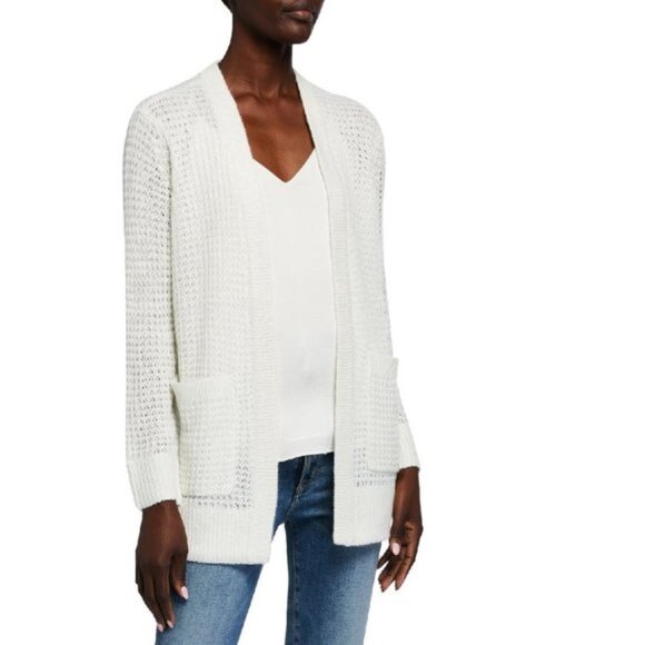 M Michael Kors Waffle Texture Wool-blend Cardigan - Picture 1 of 7